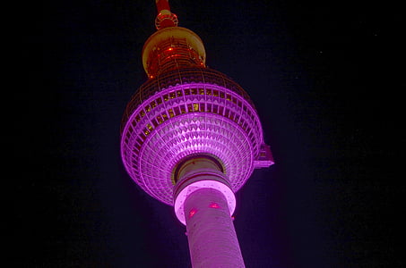 Телевизионната кула, Берлин, фестивал на светлините, места на интереси, Александерплац, капитал, Германия