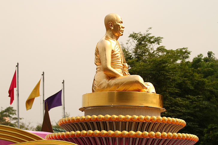 Буда, Монк, злато, будизъм, phramongkolthepmuni, dhammakaya Пагода, Wat