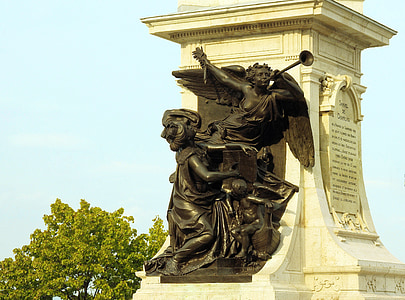 Canada, Québec, centro storico, Champlain, Monumento, bronzo