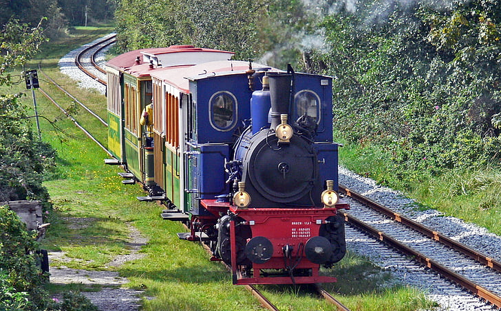 borkumer kleinbahn, 특별 열차, traditionszug, 증기 기관차, 역사적으로, 향수, 전통
