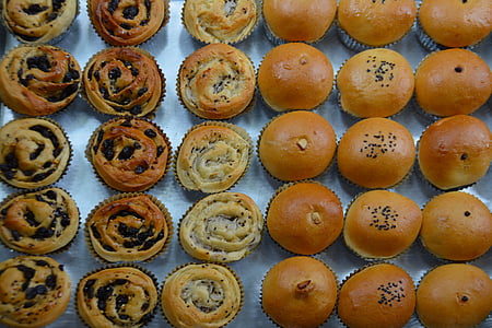 buns, cakes, food, sweet, meal, dessert, pastry