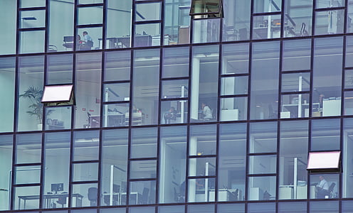 Hamburg, Office, liman kenti, cam arkasındaki insanlar, mimari, pencere, iş