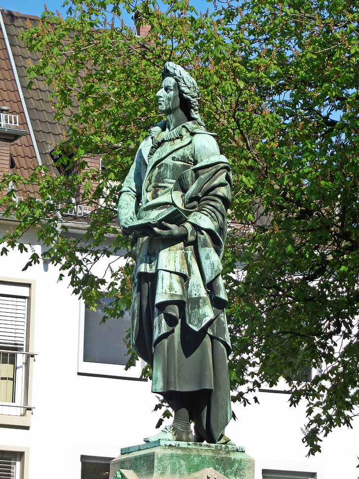 Schiller, Figura, Mainz, Germania, Monumento