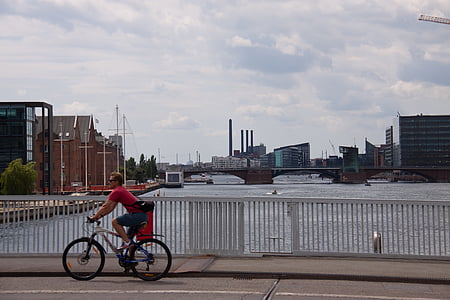 knippelsbro, ponte, Amager, Christianshavn, Copenhaga, Dinamarca, bicicleta
