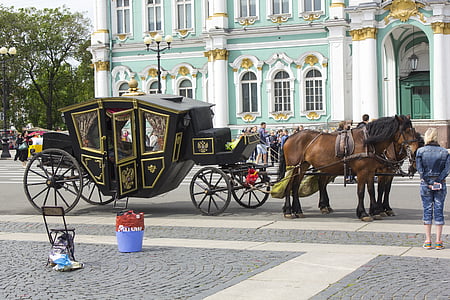 Rusland, Coach, turisme, Saint-Petersborg, hest
