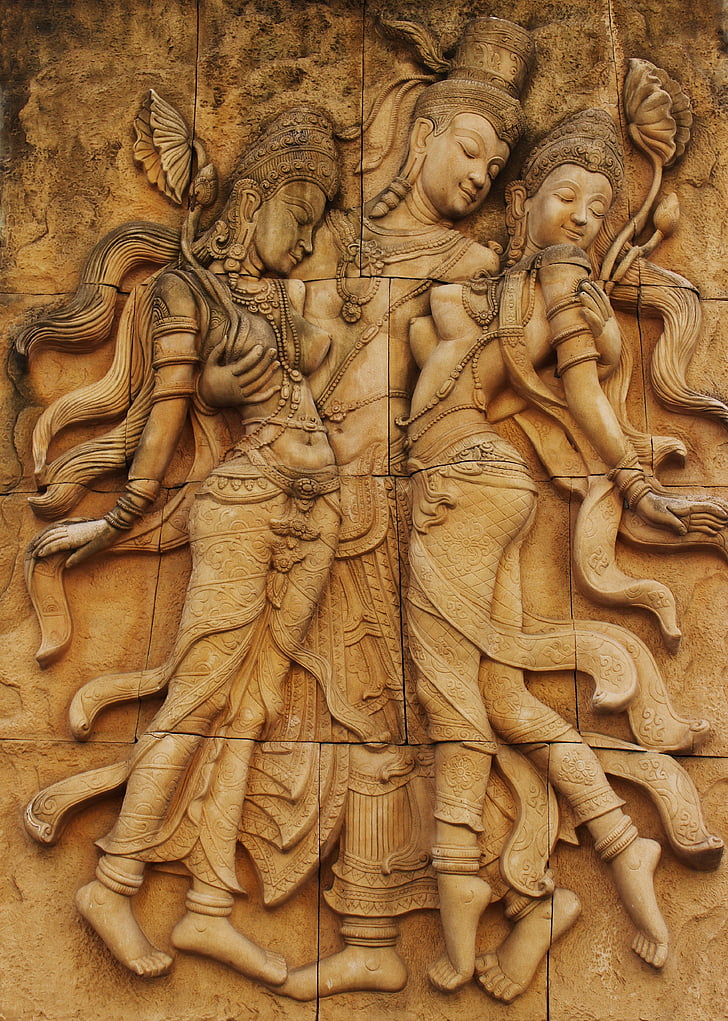 wall plaque, relief, buddha, bas-relief, plaque, wall, architecture