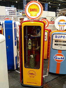 pompe à essence, stations d’essence, Oldtimer, carburant, essence, faire le plein, gaz