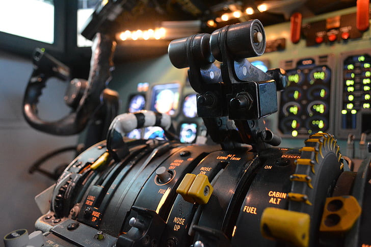 simulatore, aviazione, md-80, DC9, la cabina di guida, simulatore di volo, volo