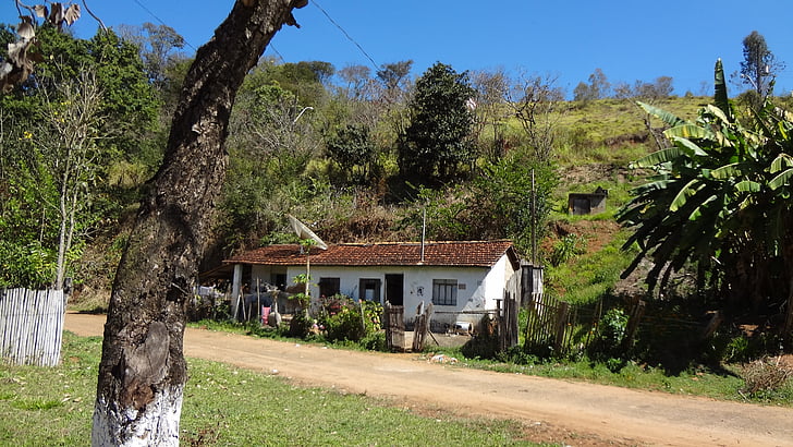 Casa, roça, Piranguinho, Minas, Brasil