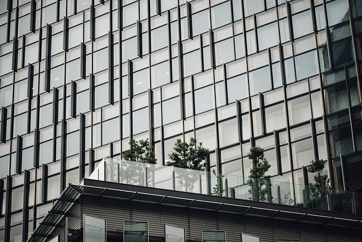 het platform, zwart-wit, gebouw, Business, stad, hedendaagse, buitenkant
