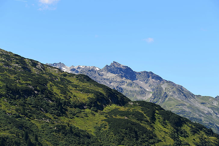 bergen, Panorama, Tyrolen, Kaunertal, avlägsna Visa, alpenpanorma, Mountain