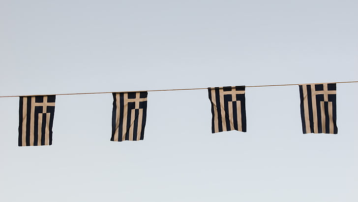 bunting, flags, greek, celebration, country, ceremony