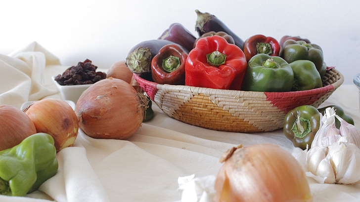 Makanan, sayuran, Mediterania, sehat, segar, organik, memasak