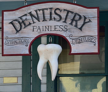 antiguo, signo de dentista, señalización, Fondo, dentista, dental, signo de