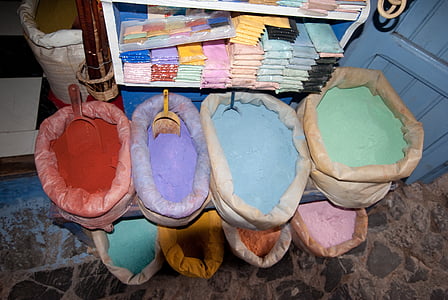 krydderier, farver, Marokko