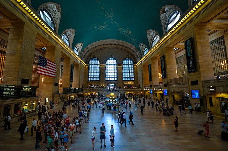 Grand central terminali, Grand central istasyonu, tarihsel olarak, NYC, ABD, New york, New york city