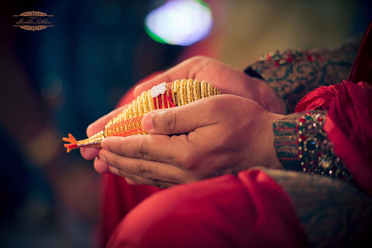 presente, Dom, ritual, casamento, Maharashtrian, Marata, casamento