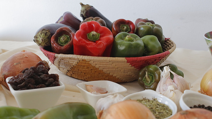 anioion, bawang putih, Makanan, sayuran, Mediterania, sehat, segar