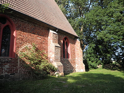 Iglesia de la aldea, ladrillo, netzelkow, Isla de usedom, arquitectura, protestante, Alemania