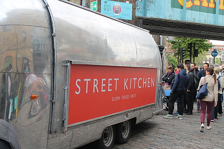 carrer, pollastre, menjar ràpid, lent menjar, Londres, ciutat de Camden, Camden