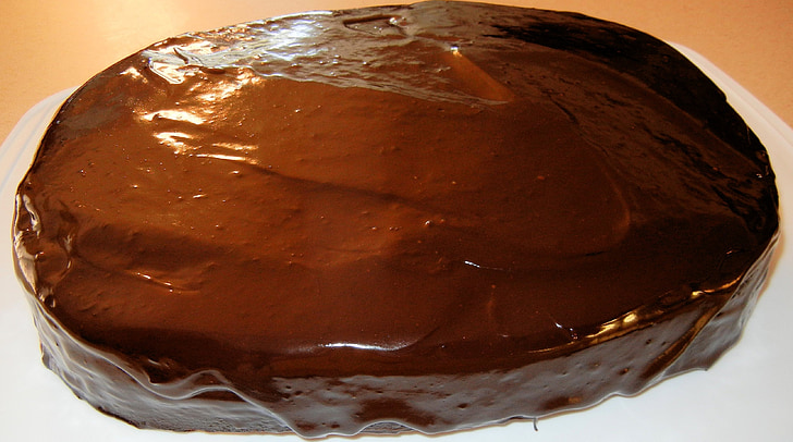 шоколад ganache, фунт торт, десерт харчування