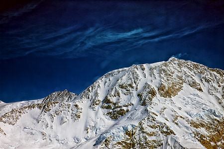Gunung denali, Alaska, McKinley, pemandangan, indah, salju, alam