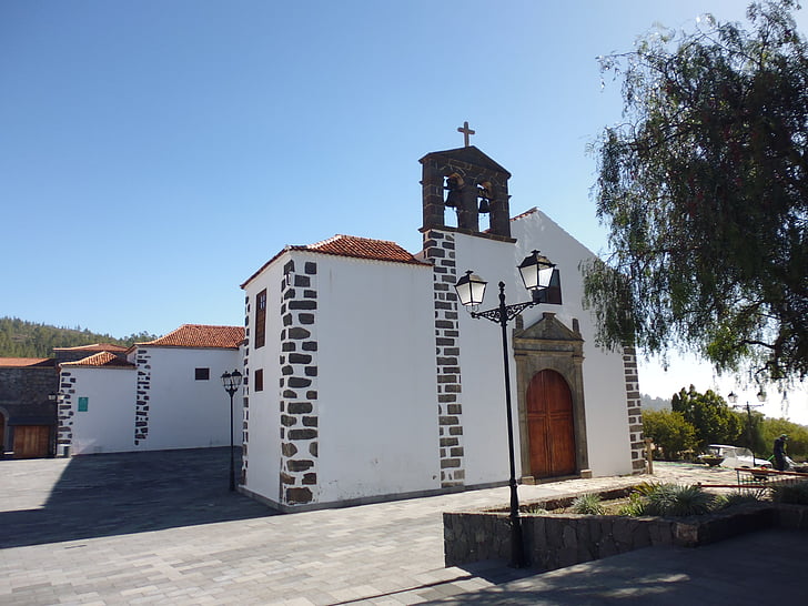 Mosteiro, Igreja, edifício, campanário, Tenerife, sol, férias