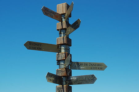 south africa, cape, good hope, signpost, direction, signage, panel