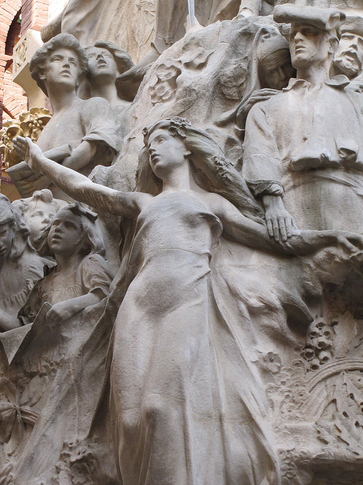 Barcelona, Španija, arhitektura, Kip, kiparstvo, znan kraj, Italija