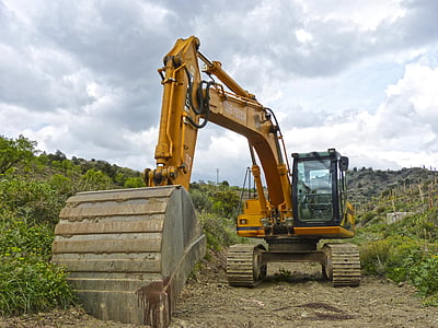 excavator, caterpillar, shovel, excavation, machinery, earth Mover, construction Industry