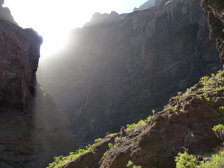 masca klanac, Sunce, svjetlo, stijena, klanac, izlet, Tenerife