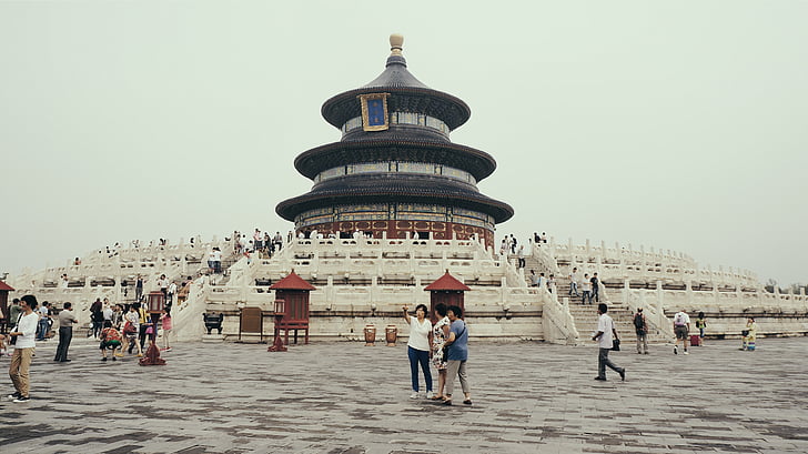 Azja, Beijing, Chiny, historyczne miejsce, ludzie, tample, Temple Of Heaven