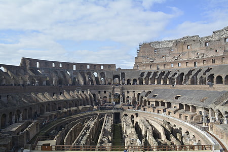 Olaszország, ROM, Colosseum, építészet, ősi, olasz, Colosseum