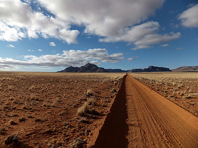 Namibija, Afrika, kraštovaizdžio, Gamta, debesys, dangus, kelio