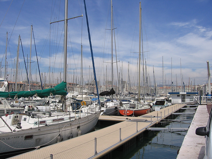 Marseille, port, méditerranéenne, vacances, eau, botte, Yacht
