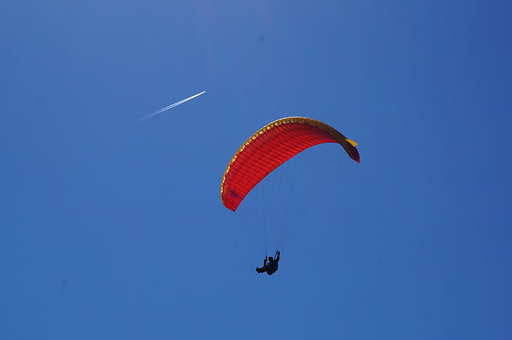 paragliding, paraglider, fly, sport, sky, flying, recreation