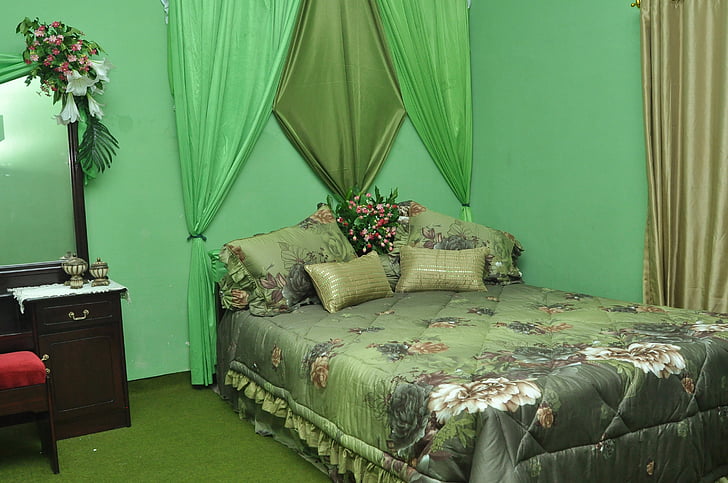 νυφικό θάλαμο, εσωτερικό, κρεβάτι, υπνοδωμάτιο, εσωτερικό δωματίου, Πολυτελές, μαξιλάρι