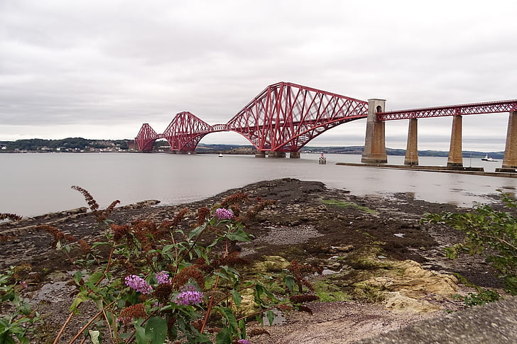 scotland, railway bridge, fith of forth