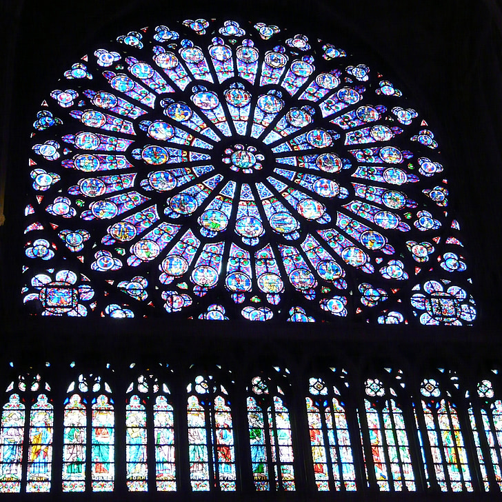 Nagar, okno, Paryż, Kościół, Francja