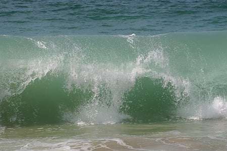vlna, rozdělení, voda, Atlantik, Já?, pláž, pobřeží Atlantiku