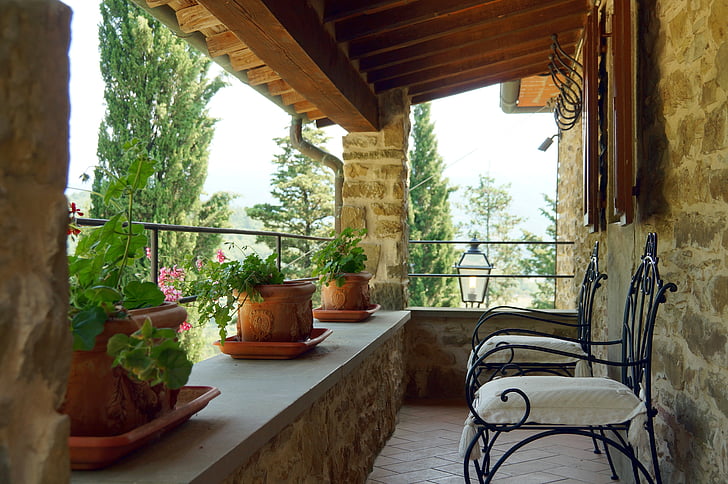 terrace, landscape, cottages-vacation rentals, tuscany