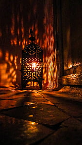 Arabština, Orientální, lampa, mozaika, Maroko, maurská, světlo