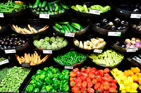 vegetabiliska, färsk, färska grönsaker, friska, grön, kost, vitamin