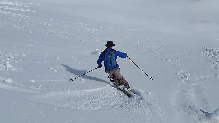 Skifahren, Backcountry-Skifahren, Skischwung, Tourenski, Winter, im freien, Skitouren-Geher
