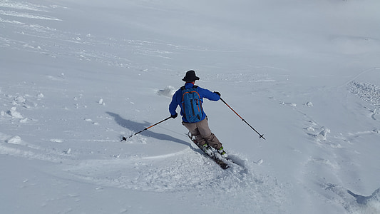 Каране на ски, Backcountry skiiing, skischwung, Ски Touring, зимни, Открит, skitouren излизащите