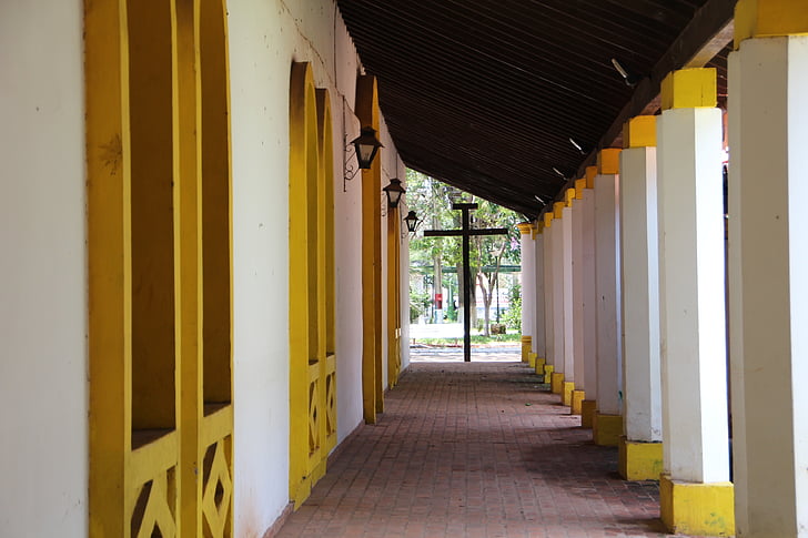 poschodie, vzdialenosť, Koloniálny štýl hall, pasillo estilo colonial, San pedro del ycuamandyyu, Architektúra, kultúr