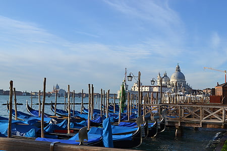 Venedig, gondol, båtar, Italien, staden, kanal, Italia