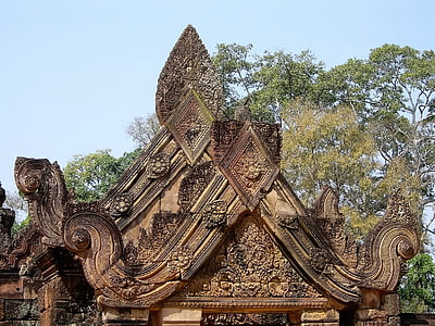 temple, religion, cambodia, decoration