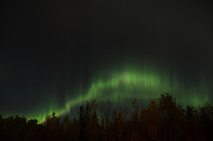Северно сияние, Aurora borealis, небе, Северна, сияние, Aurora, нощ