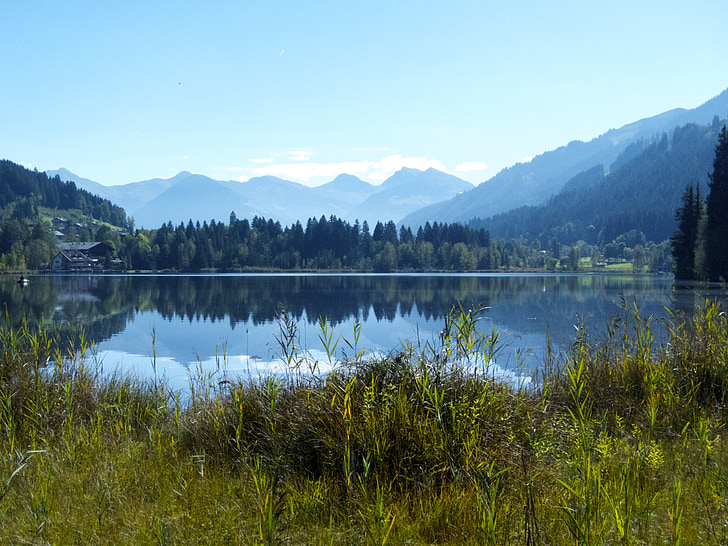 schwartzee, Rakousko, jezero, Hora, Příroda, krajina, údolí